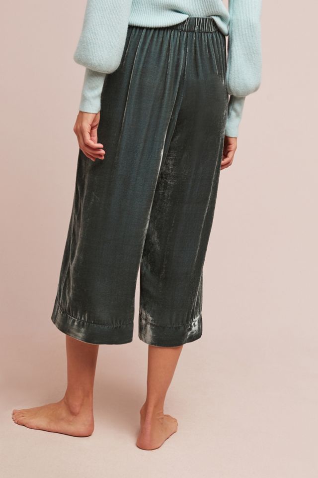 Velvet Wide-Leg Pants #1