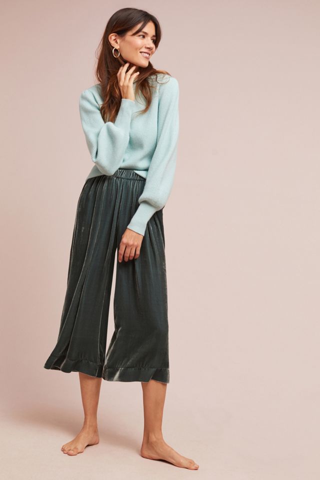 By Anthropologie Velvet Flare Pants