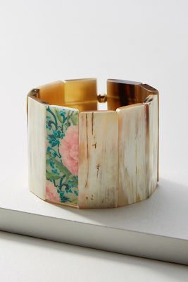 Retro Floral Cuff Bracelet | Anthropologie