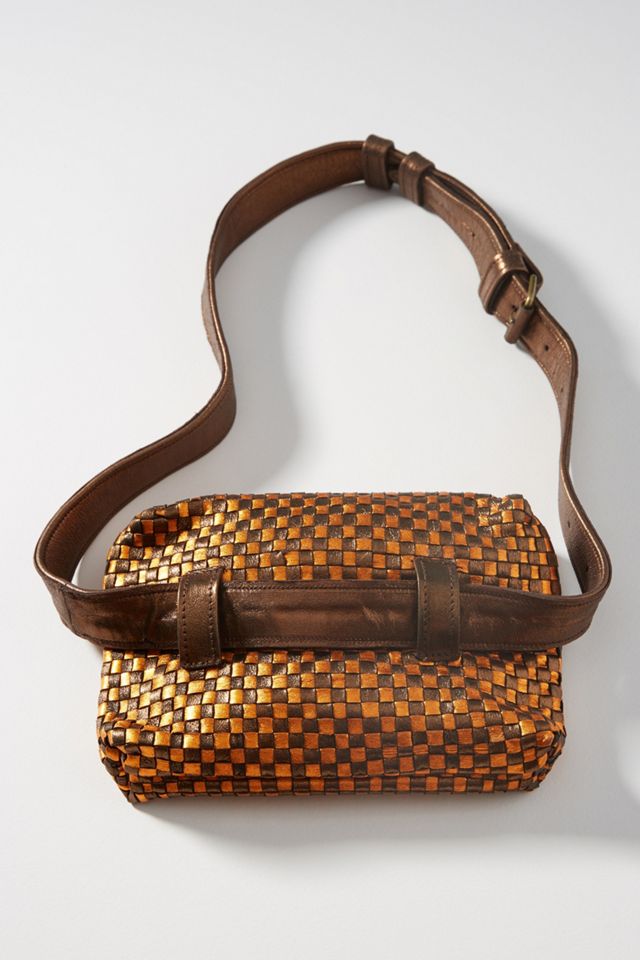En Shalla Metallic Woven Belt Bag #1