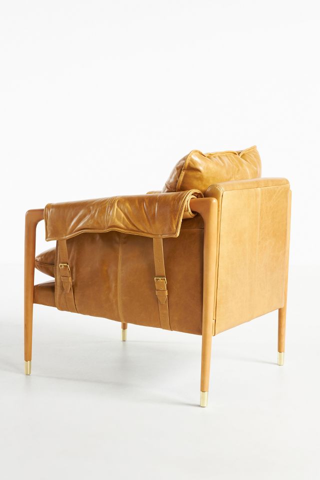 Anthropologie leather online chair