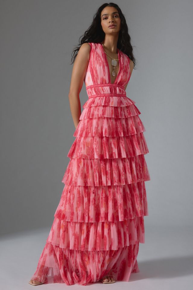 Hutch VNeck Tiered Maxi Dress Anthropologie