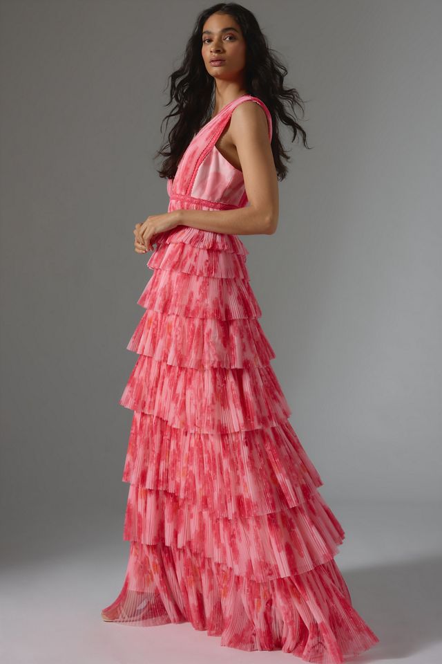 Hutch VNeck Tiered Maxi Dress Anthropologie