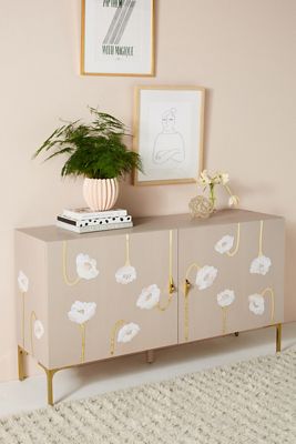 Daniella Rectangular 60" Pearl Inlay Wood Sideboard