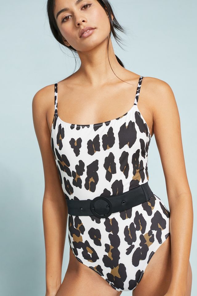 Solid and striped leopard best sale one piece