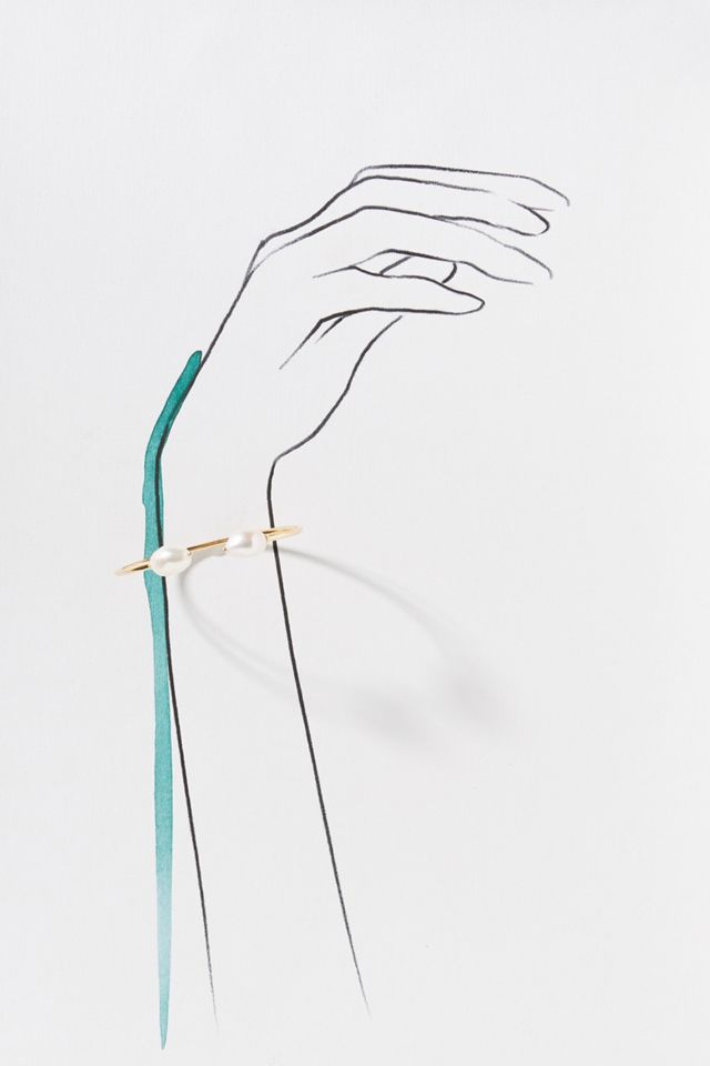 Ariella Freshwater Pearl Cuff Bracelet #2