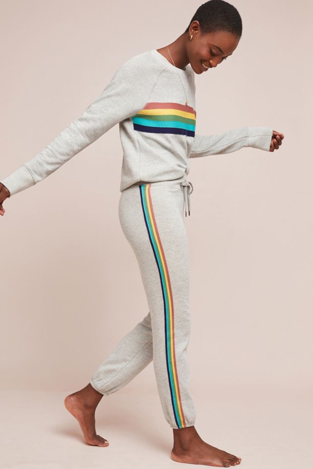 Sundry Rainbow-Striped Sweatpants