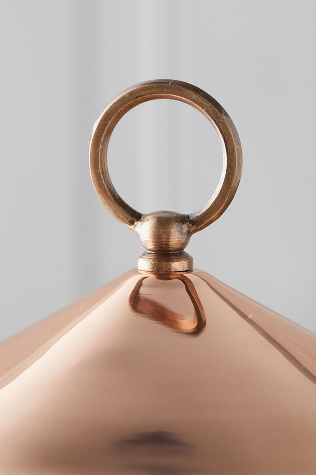 Short Solid Copper Bird Feeder #5