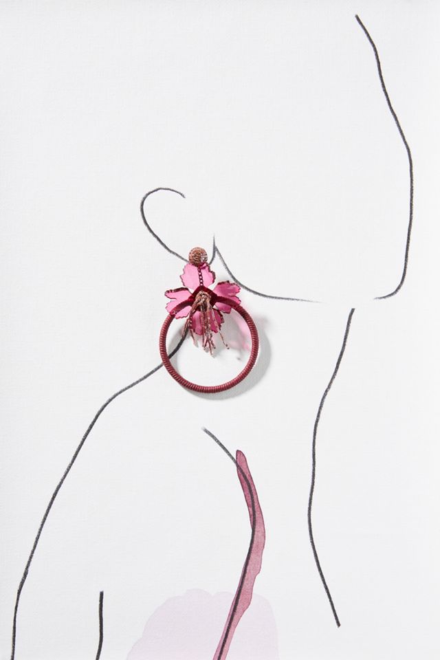 Tammy Floral Hooped Post Earrings #2