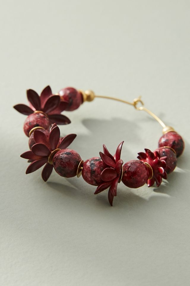 Holly Berry Hoop Earrings #1