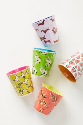 Colloquial Melamine Tumblers, Set of 5