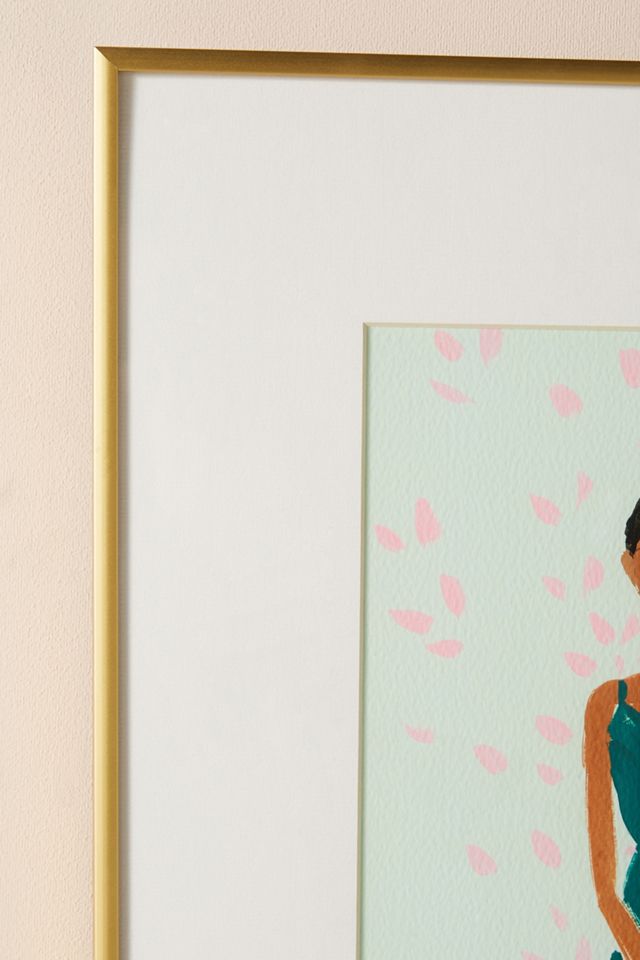 Girl with Pink Blossoms Wall Art #2