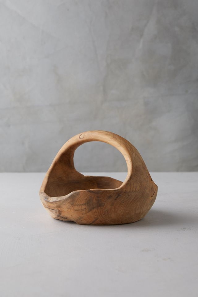 Teak Wood Basket #2