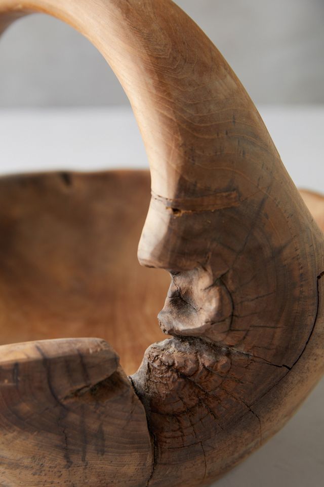 Teak Wood Basket #4