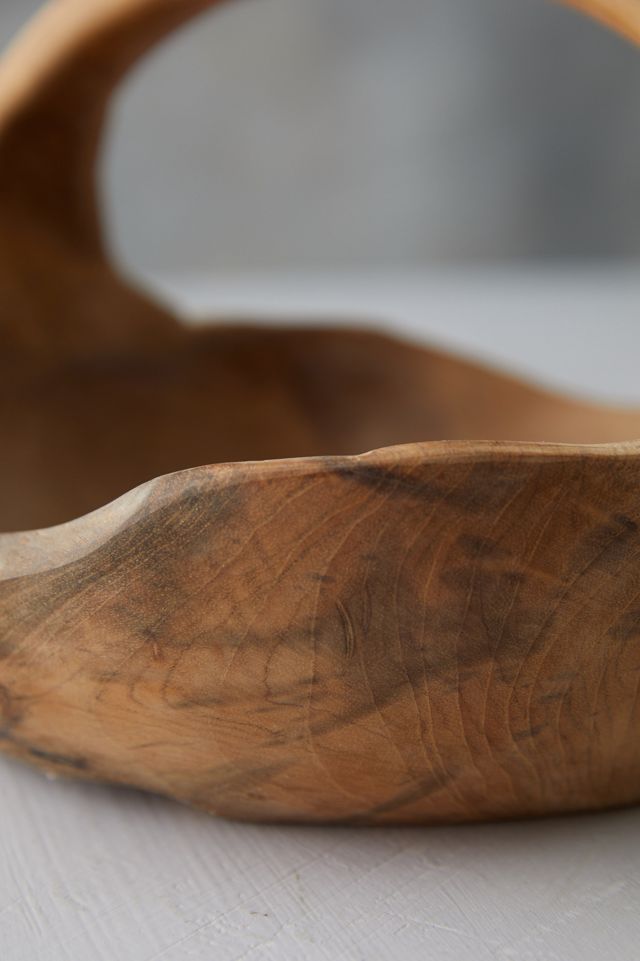 Teak Wood Basket #6