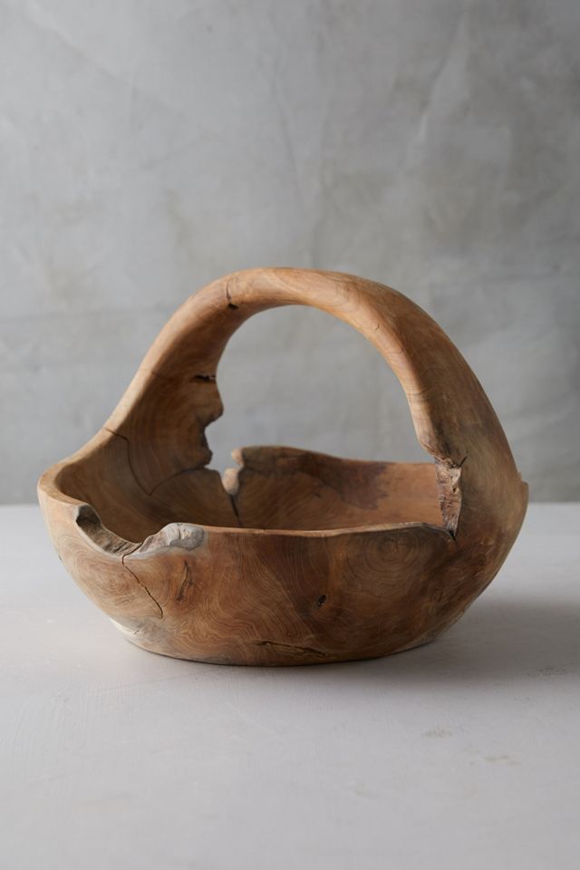 Teak Wood Basket #1