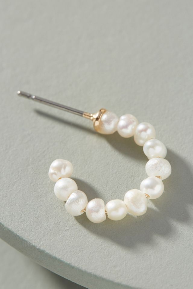 Pearled Hugger Hoop Earrings #1
