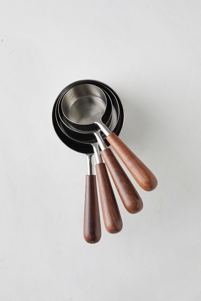Wood Handle Measuring Cup Set #1