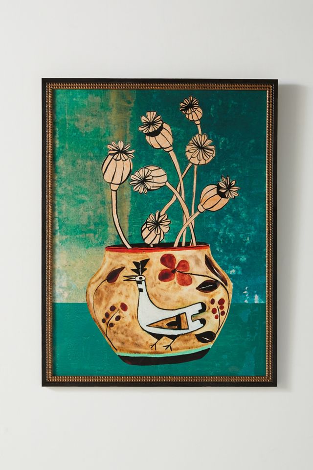 Poppies Vase Floral Wall Art #1