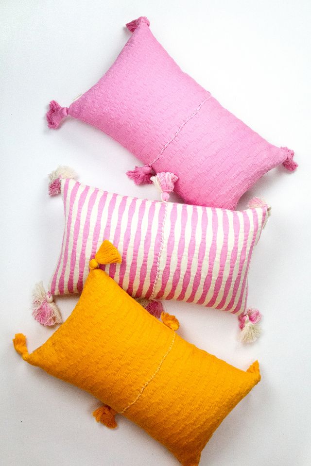 Pink and orange pillow hot sale