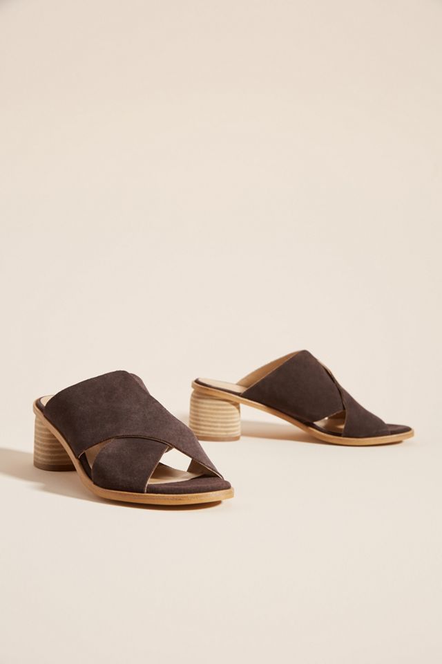 Anthropologie Criss-Cross Heeled Sandals #1