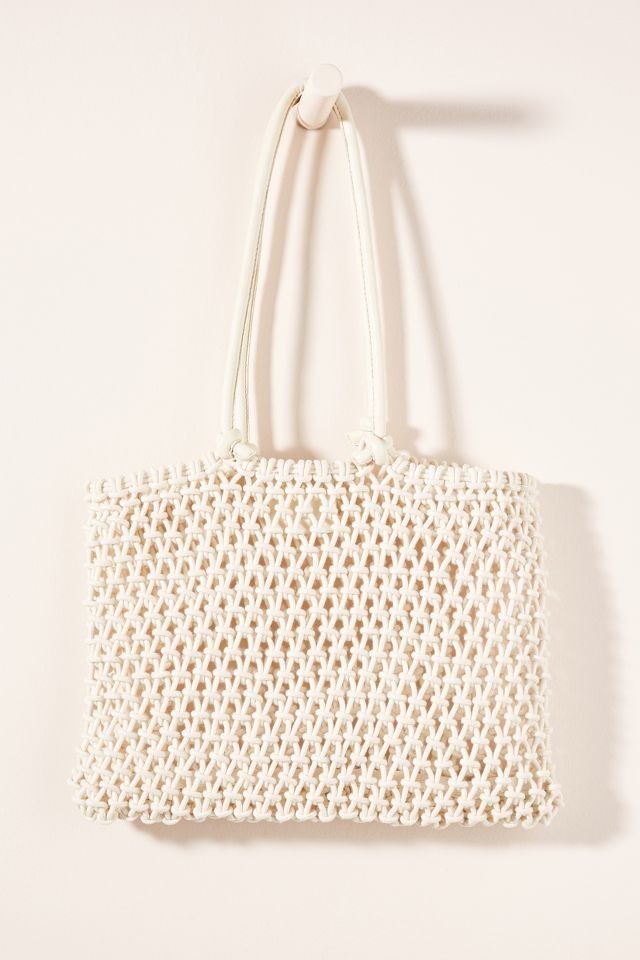 Clare V. Sandy Metallic Breaided Rope Tote Bag