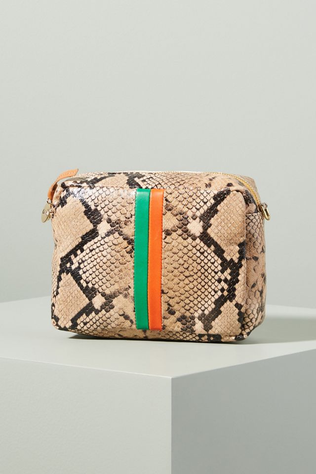 Clare V. - Midi Sac in Kaleidoscope Snake w/ Navy & Red Suede Desert S