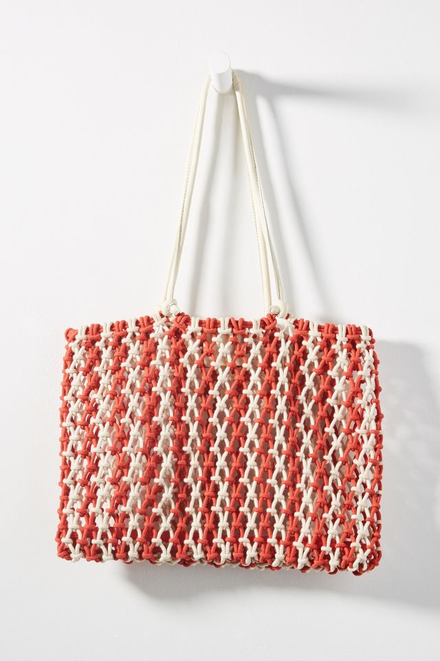 Clare V. Sandy Woven Market Tote in Natural