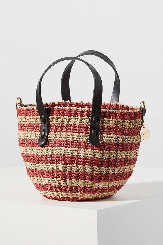 Clare V. Petite Lea Straw Tote Bag