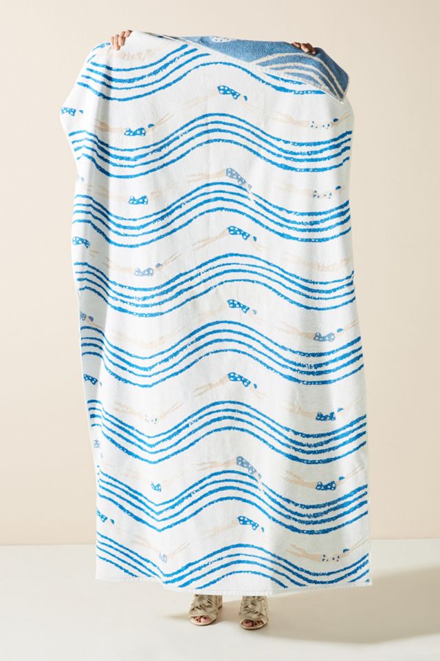 Emily Isabella Swimmer Striped Beach Towel