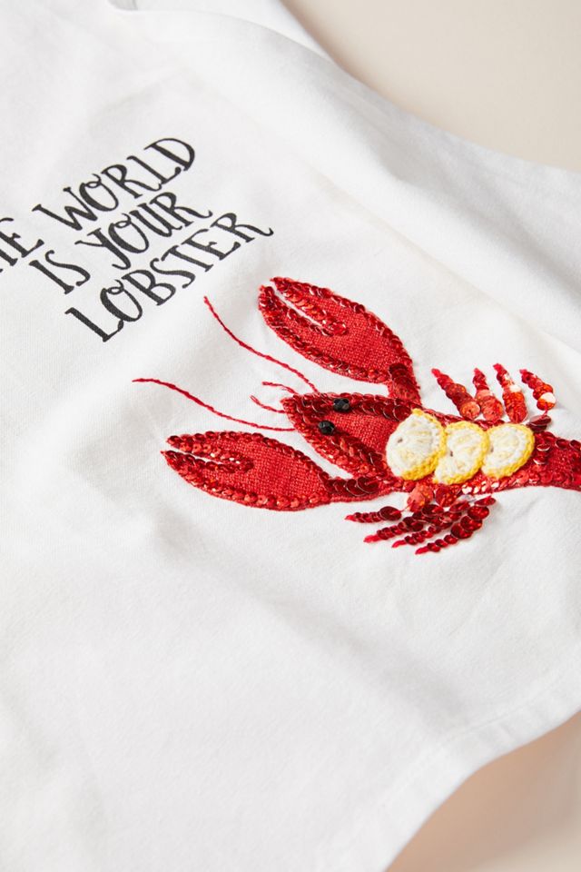 Kate Jenkins The World Is Your Lobster Dish Towel #1