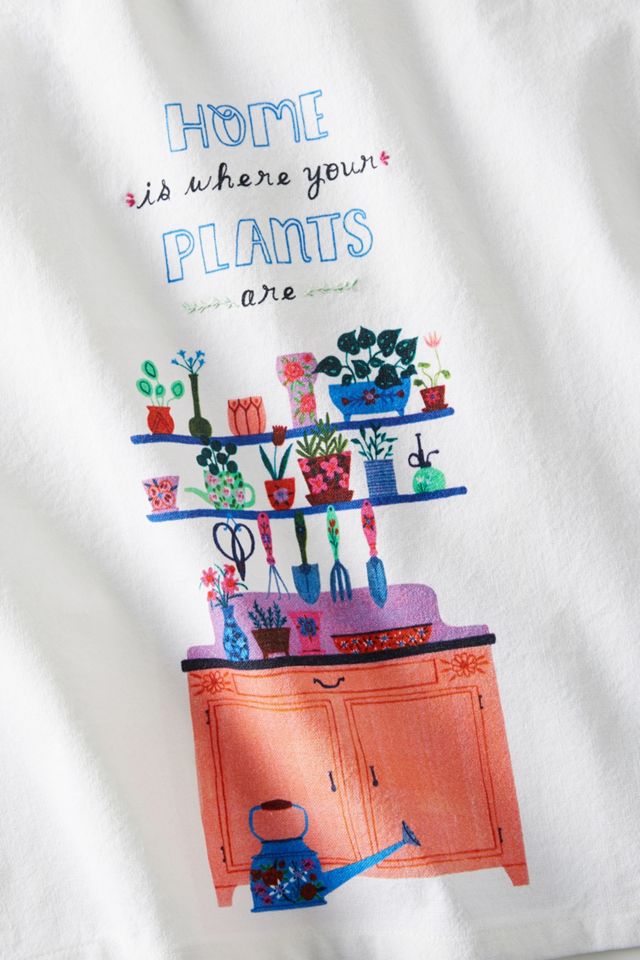 Tara Lilly Home Is Where Your Plants Are Dish Towel #1