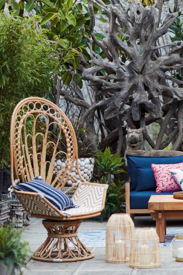 Justina Blakeney Peacock Rattan Chair #9