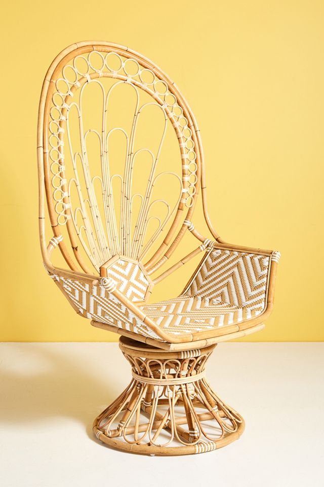 Justina Blakeney Peacock Rattan Chair #1