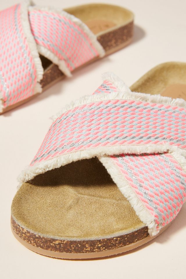 Anthropologie Callie Criss Cross Slide Sandals #2