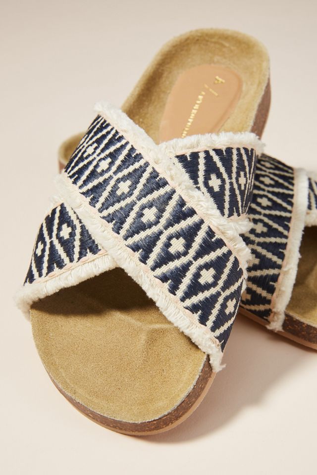 Anthropologie Callie Criss Cross Slide Sandals #2