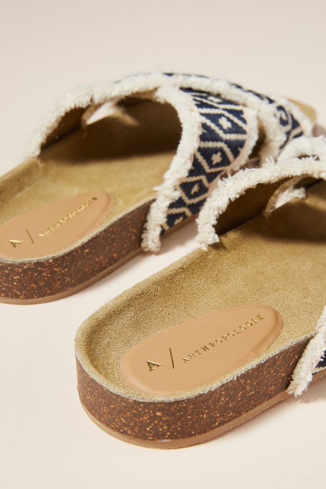 Anthropologie Callie Criss Cross Slide Sandals #3