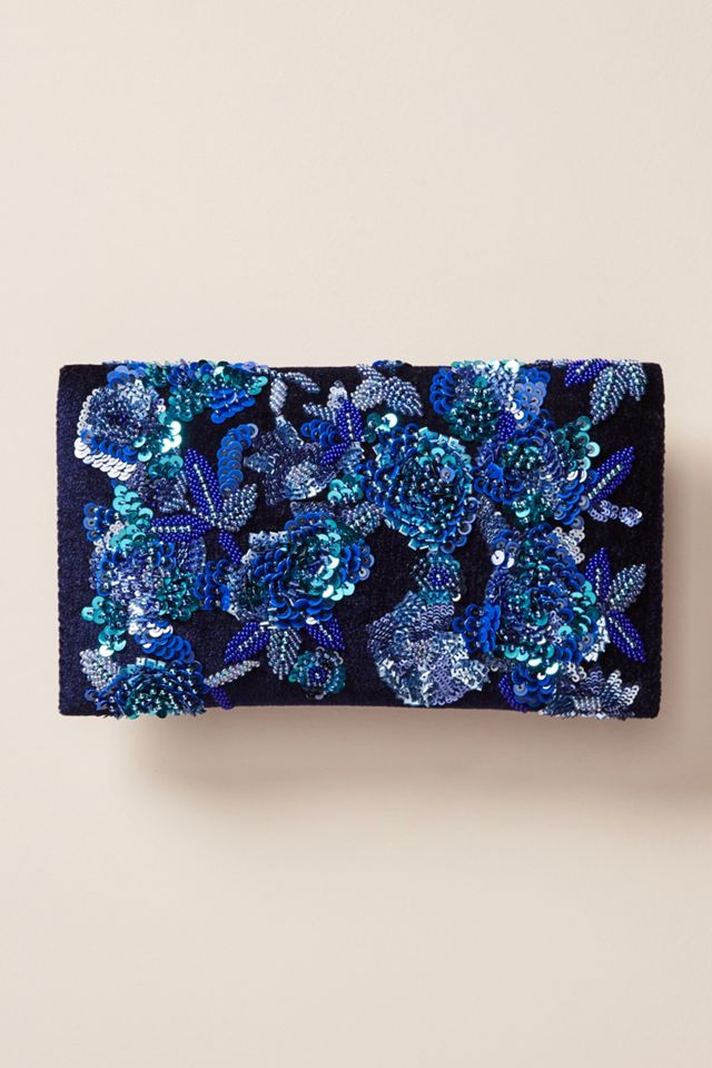 Last Dance Embroidered Velvet Clutch #1