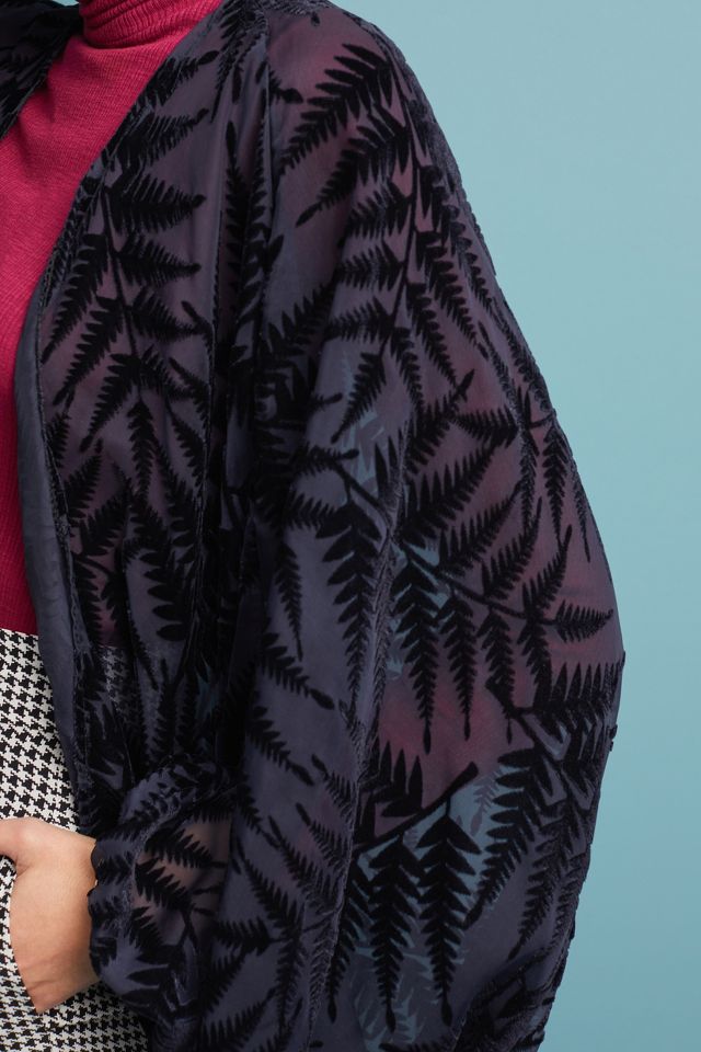 Fern Velvet Cocoon Kimono