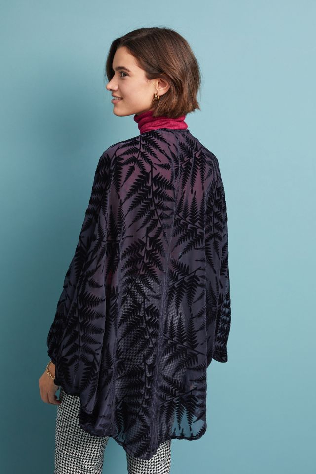 Fern Velvet Cocoon Kimono