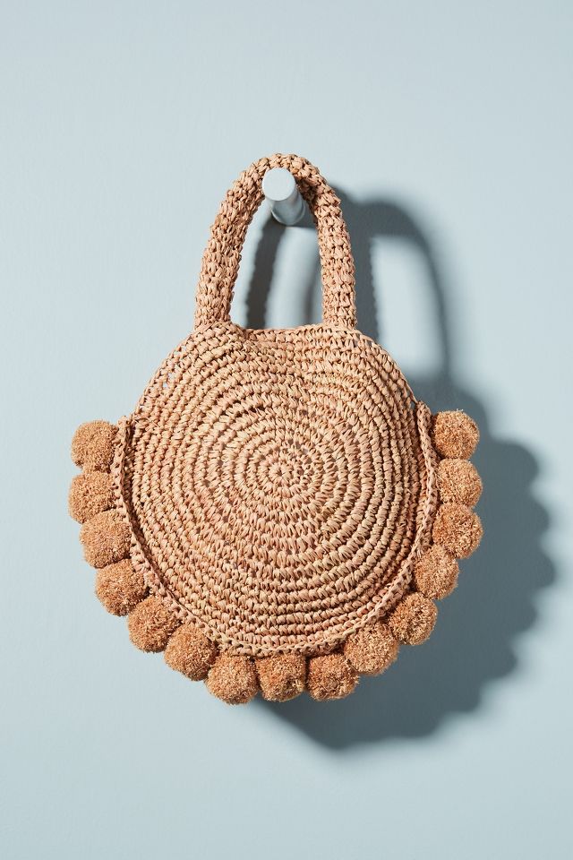 Loeffler randall cheap straw circle tote