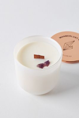 Wicks and Stones Wanderlust Crystal Candle