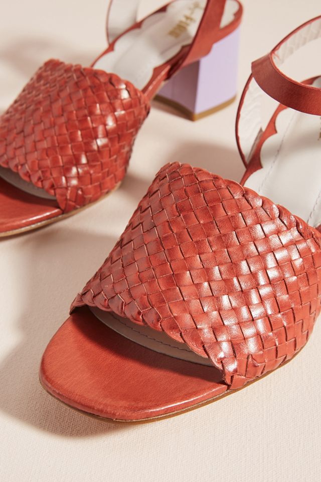 Miss L Fire Miro Woven Block Heels #2
