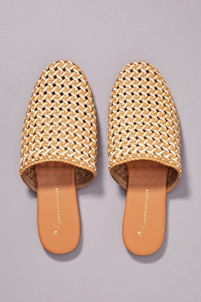 Anthropologie Well-Woven Slides | Anthropologie