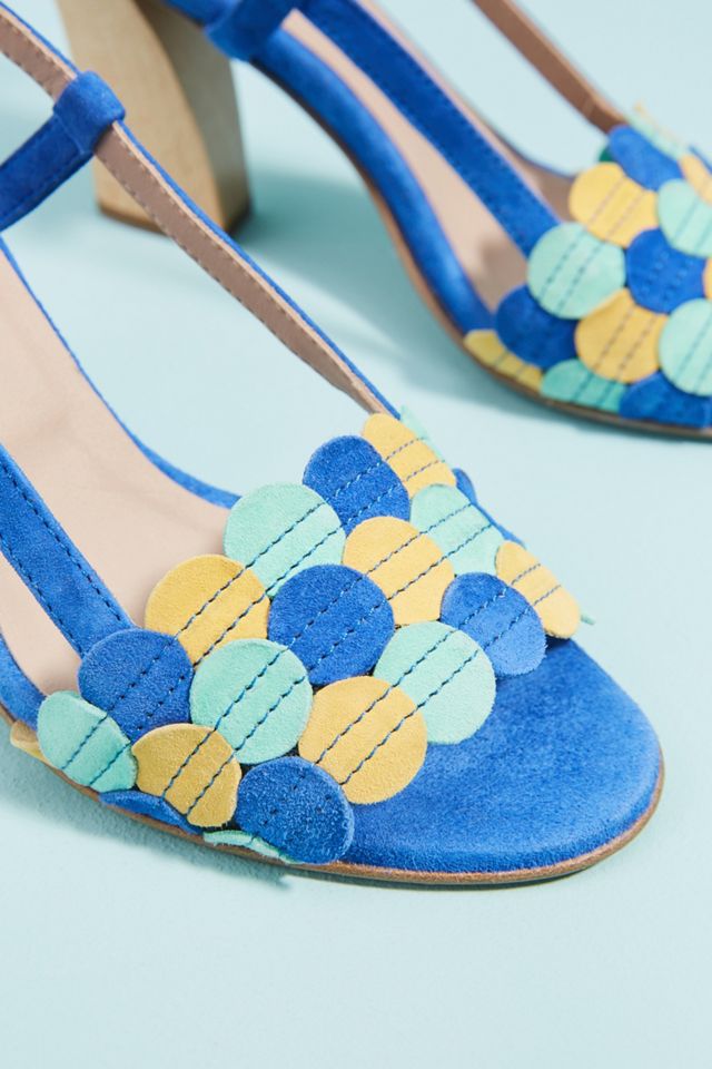 Ouigal Suede Motif Slingback Heels #2