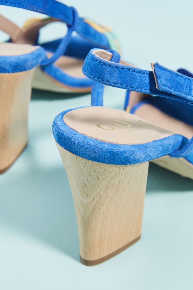 Ouigal Suede Motif Slingback Heels #3