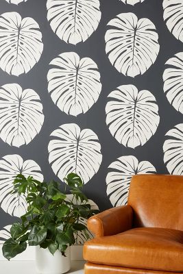 Monstera Leaf Wallpaper | AnthroLiving