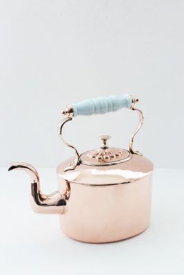 Coppermill Kitchen Tea Kettle with Porcelain Handle
