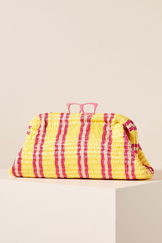 Mara La Rosa Glasses Striped Clutch