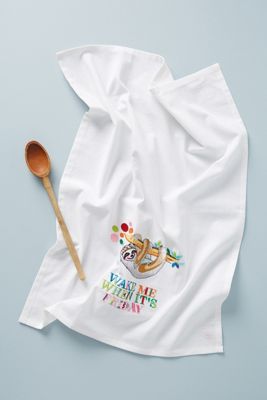 Yolanda Andres Sloth Dish Towel